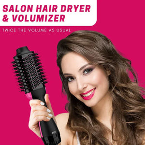 One step 3 in 1 hot air brush straightener and roller