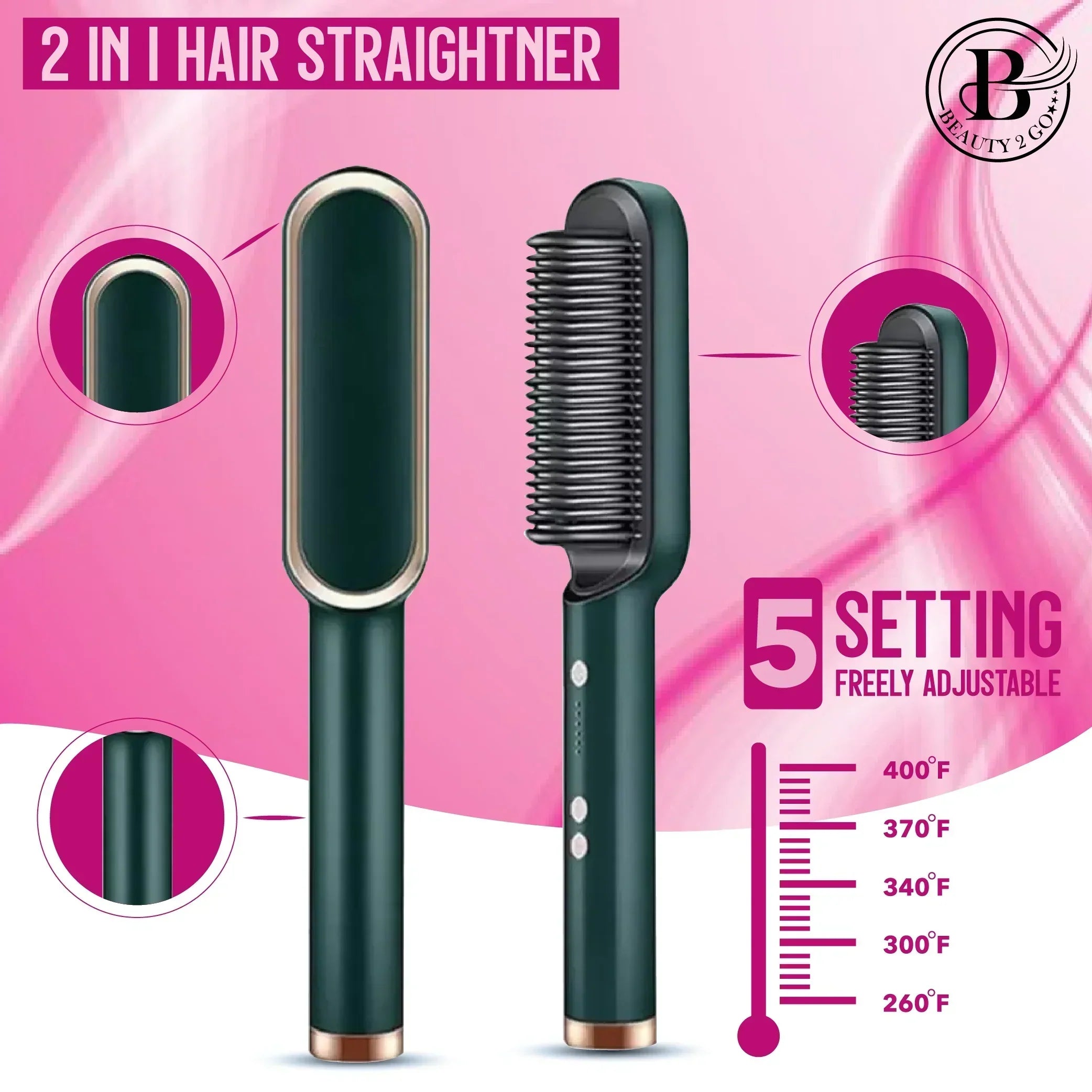 2 In 1 Hair Straightening