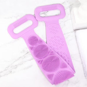 Body Sponge Silicone Brushes Bath Towels Body Scrubber Rubbing Back Peeling Massage Shower Extended Scrubber Skin Clean Brushes