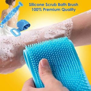 Body Sponge Silicone Brushes Bath Towels Body Scrubber Rubbing Back Peeling Massage Shower Extended Scrubber Skin Clean Brushes