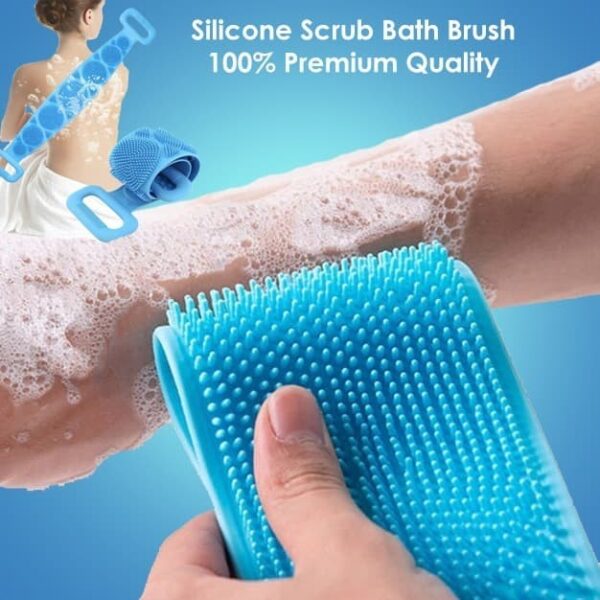 Body Sponge Silicone Brushes Bath Towels Body Scrubber Rubbing Back Peeling Massage Shower Extended Scrubber Skin Clean Brushes