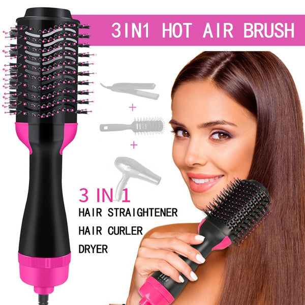 One Step Professional Curler Hair Straightener Hairdryer Hot Air Brush Styling Tool